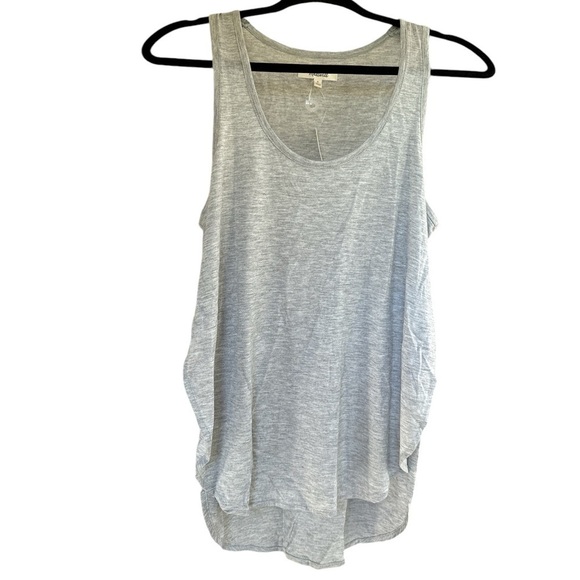 Madewell tank top gray hi low side slits small lyocell lightweight - Picture 1 of 6